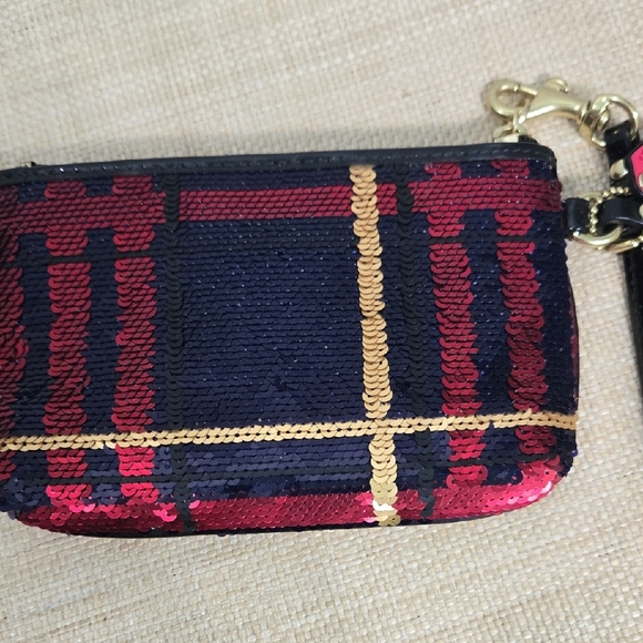 COACH Sequin Plaid Wristlet - Picture 4 of 7